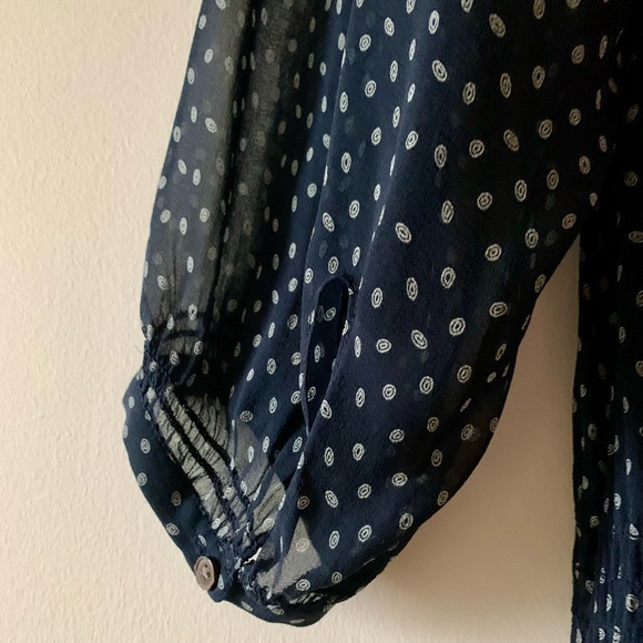 Club Monaco Navy and White Dot Dress, size 2 - Picture 4 of 6